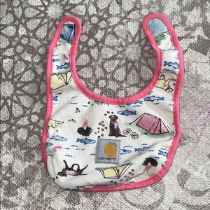 Carhartt Kids' Playful Pink and White Bib